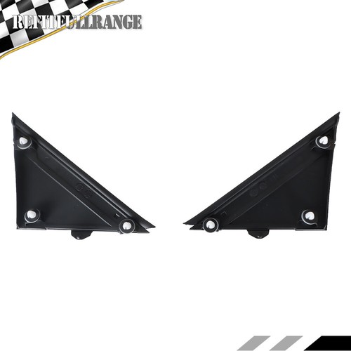 Par de cubiertas de bandera de espejo de puerta molduras negras laterales izquierdo y derecho para Fiat 500 2012-2019 - Imagen 3 de 13