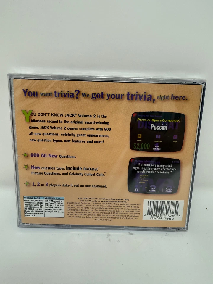 You Don't Know Jack Vol. 2 (Windows/Mac, 1996) - Image 2 of 3