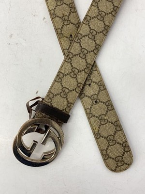 GUCCIベルト GUCCI GG pattern monogram belt Dark Brack 411924 | eBay