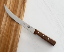 Victorinox 5.7200.25-X1 10" Curved Breaking Knife with Wood Handle