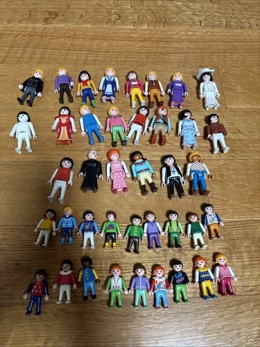 Lot of 40 Playmobile Figures , Children, American Indian, Cowgirl Vintage