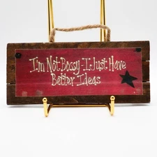 Rustic Wooden Sign Office Wall Decor Funny Humor Country Farmhouse Primitive