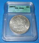1889 S Morgan Silver Dollar, ICG-AU50