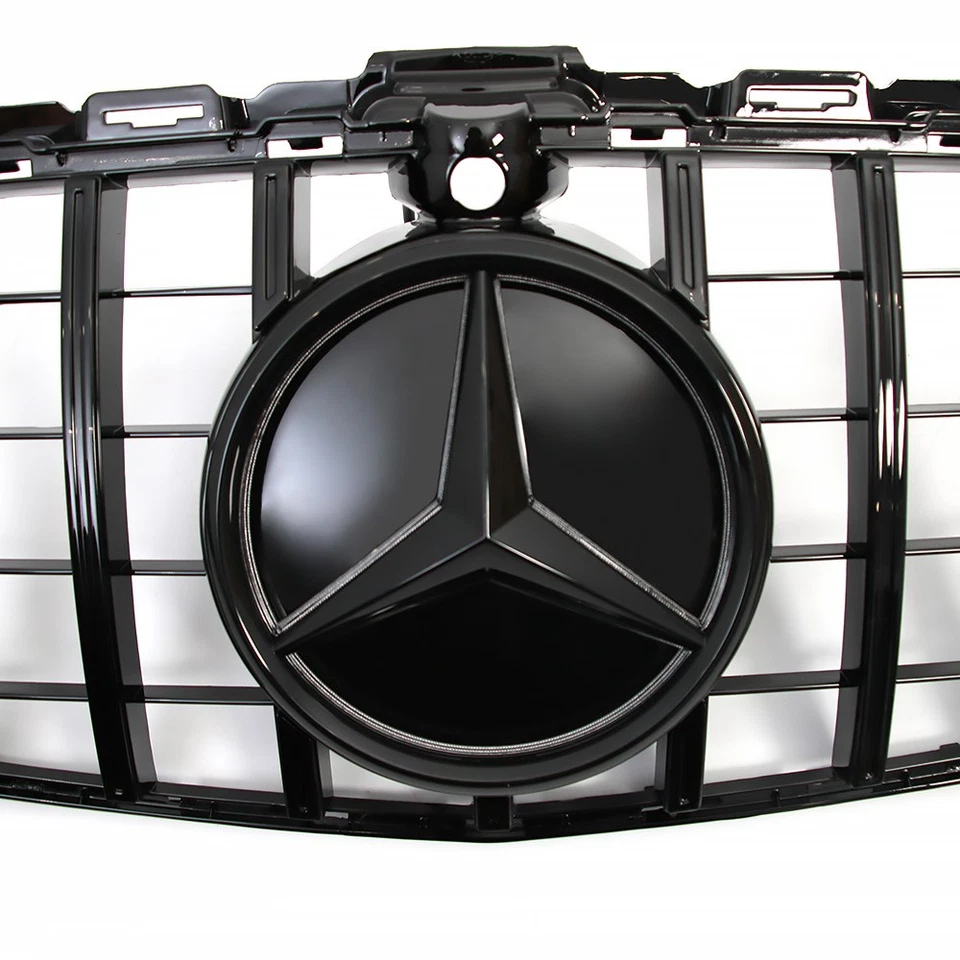 Front Grille For Mercedes Benz W205 C250 C200 C300 Grill w/LED Emblem 2015-2018 Foto 4 de 4