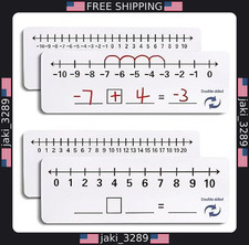 10-20 Double-Sided Dry Erase Number Line Boards - 2 Pack for Classroom Use