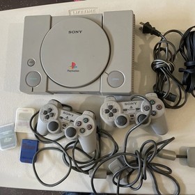 Sony Playstation 1 PS1 Console SCPH-5501 Bundle With 3 Controller  Tested