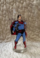 Vintage 1975 Pepsi Collector Series Superman DC Comics Drinking Glass