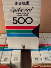 Videocassettes Maxell L-500 Betamax vintage, concretamente el Epiaxial