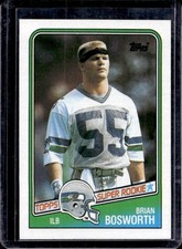 1988 Topps Brian Bosworth Rookie RC #144 Seahawks