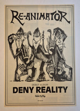 RE-ANIMATOR "Deny Reality" UK Thrash ~ Vintage Magazine Print/Promo Ad 1989