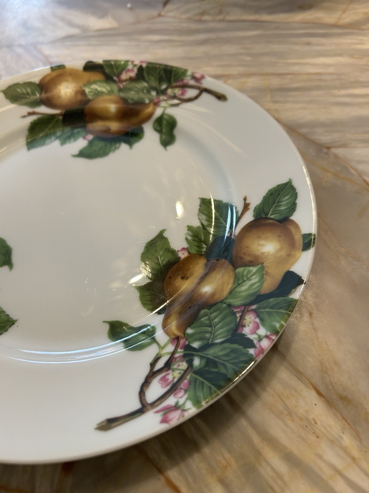 Bill Goldsmith Compote Limoges Plate Pears