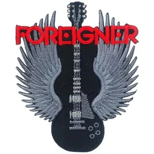Patch - C&D Visionary - Foreigner Guitar Wings 3"x3.6" Iron-On Embroidered Logo