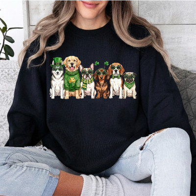 Pug Dog Lover St Patricks Day Dog Sweatshirt Dog Mom Gift