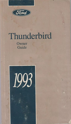 1993 Ford Thunderbird Owners Manuell T-Bird Tbird OEM User Führung Buch Mit Case