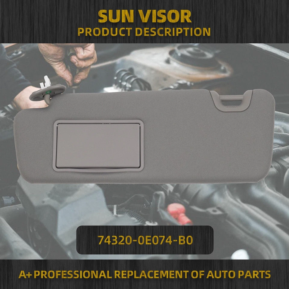 Parasol lado conductor izquierdo gris 74320-0E074-A0 para Toyota Highlander 14-19 3,5 L Foto 3 de 4