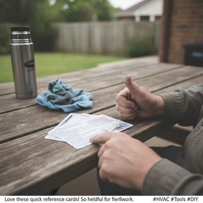 Portable HVAC Quick Reference Cards - Essential Tool for Refrigerant Charging