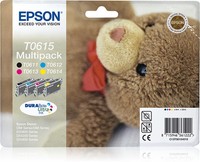Epson T0615 / C13T06154010 / C13T06154020 Tinten Sparset Schwarz, Cyan, Magenta,