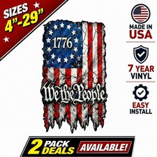 1776 We The People American Flag Vinyl Decal Distressed Usa Car Window Sticker 1776 We The People American Flag Vinyl Decal Distressed Usa Car Window Sticker