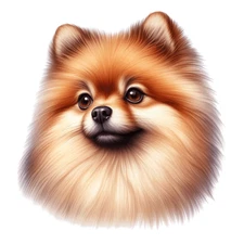 Pomeranian Art T shirt Heat Transfers Iron On  Lite Dark Fabrics 8x10