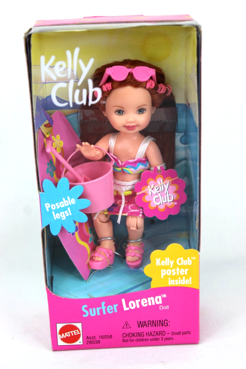Barbie's Little Sister Kelly Club Surfer Lorena Doll 2000 Mattel
