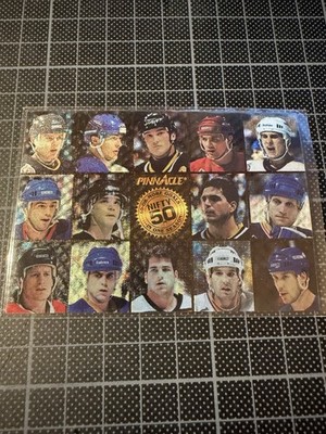 1993-94 Pinnacle Nifty Fifty Club Header Card 1 Bure Lemieux Roenick Hull