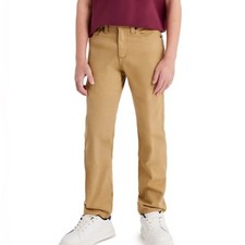 U.S. Polo Assn. Straight Jeans Classic Adjustable Stretch Tan Khaki Boys Size 10