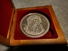1987 Running Antelope Chief Native Indian 5oz 999 FINE Silver round C4040