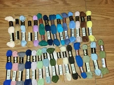 Lot Of 29 Skeins of DMC Needlepoint Tapestry Wool Yarn Colors Shown Lot D
