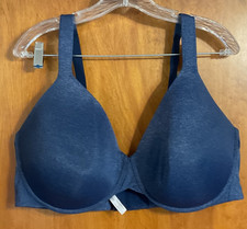 Women's Bra Sz. 44DDD Ambrielle Full Coverage Underwired Denim Blue Color