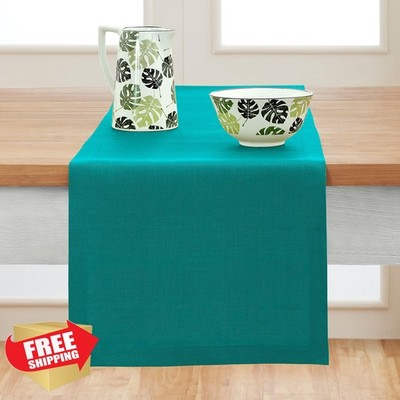 Solino Home Teal Table Runner 14x90 Inch