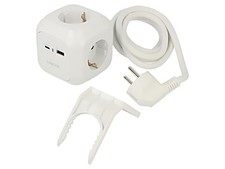 LPS283U power strip: fusing sockets: 4 230VAC 16A white 1.4m LOGILINK