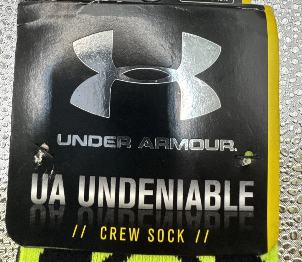 Calcetines Under Armour UA Undeniables Crew para hombre talla mediana 4-8,5 nuevos deportes gimnasio Foto 4 de 4