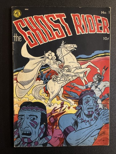 GHOST RIDER #1 Comic Book GOLDEN AGE 1950 Magazine Enterprises VF ...