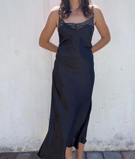 Vintage 90's Australian black grunge slip dress AUS 14 US 10 EU 42 uK 14