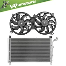 A/C Condenser and Radiator Condenser Cooling Fan Kit For 2015-2019 Nissan Murano