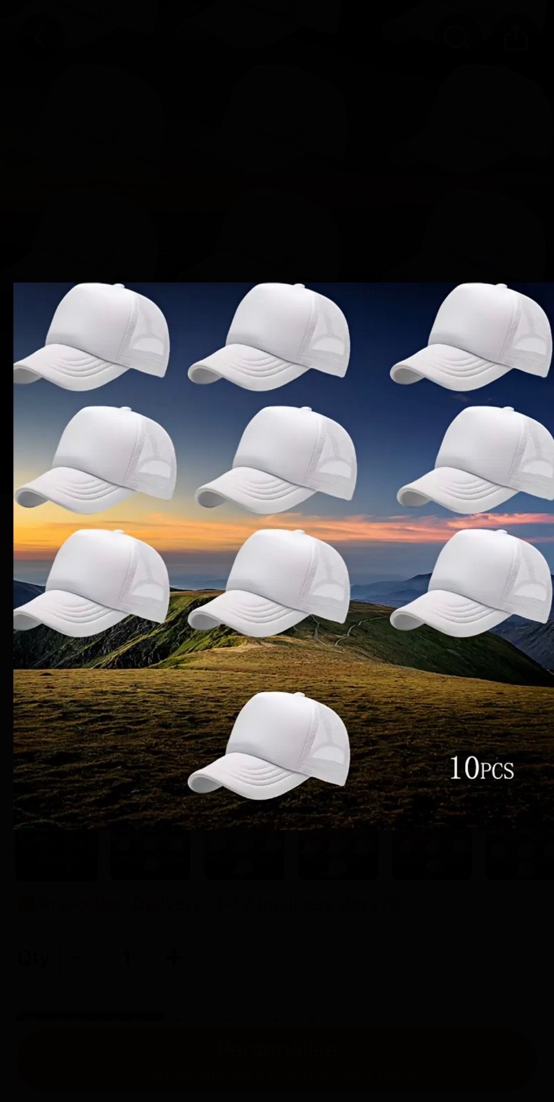 Custom 10 Pieces DIY Baseball Cap Embroidered Custom Printed Hat Unisex image 6