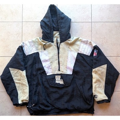 New Orleans Saints 90s STARTER puffer Pullover jacket M L black