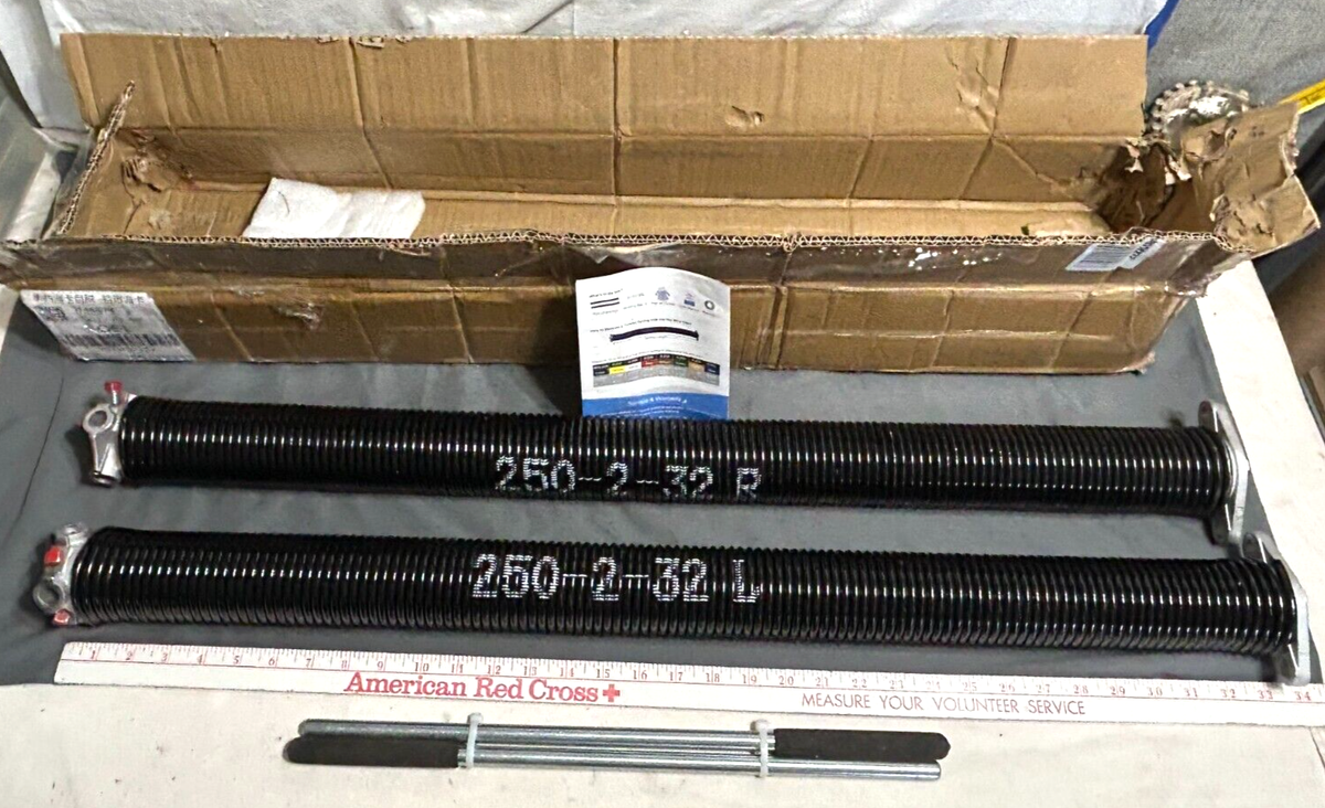 NEW in box R/L Garage Door TORSION SPRING SET 0.225
