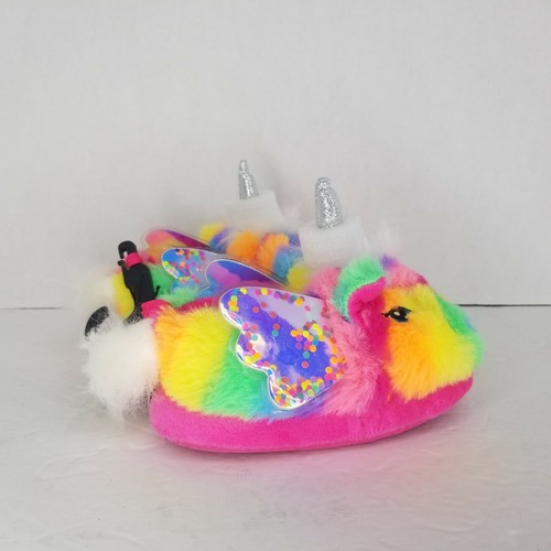 Wonder Nation Confetti Unicorn Animal Scuff Slipper sz 5-6 (little Girls) new - Picture 8 of 12
