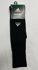 ADIDAS OVER THE CALF BASEBALL/SOFTBALL SOCKS SZ L BLACK 9-13 MENS, 10-12 WOMENS