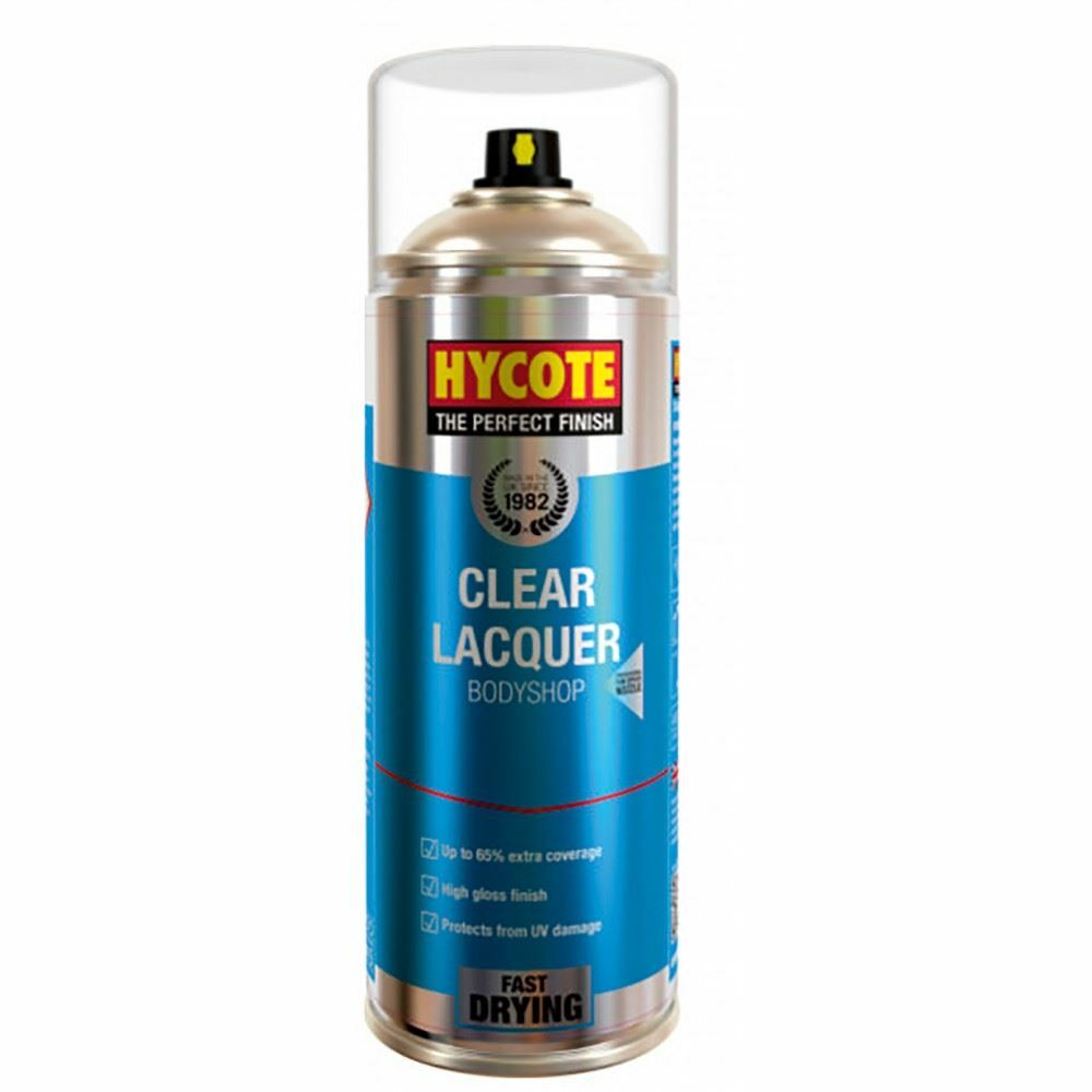 Hycote Bodyshop Clear Lacquer Spray Paint Aerosol 400ml All Purpose Fast Dry