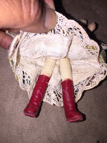 Antike europäische Puppenstube Familie Tscheken Mutter & Baby Filzpuppen ~ - Bild 8 von 8