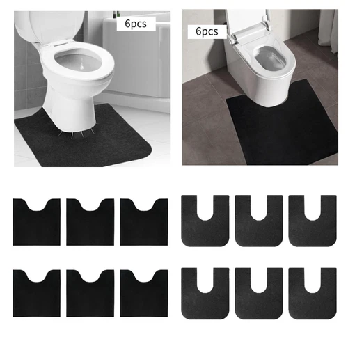 6x Bath Rugs Shower Mats Toilet Commode Mats for Dorm Hotel Home Decor