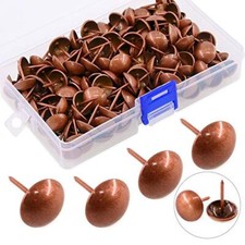 Hilitchi 200 Pieces 5/8'' 16mm Round Dome Head Vintage Decorative Red Copper