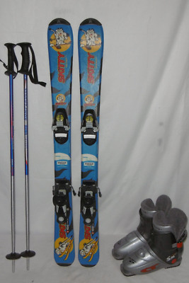 TECNO ''SKITTY'' SKI JUNIOR ALLROUND CARVER 100 CM + SKI BOOTS SIZE: 35 IN SET