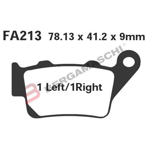 PASTIGLIE FRENO PER BMW F/G 650 POST. APRILIA 650 HONDA YAMAHA XT 660 FA213HH - Foto 3 di 5