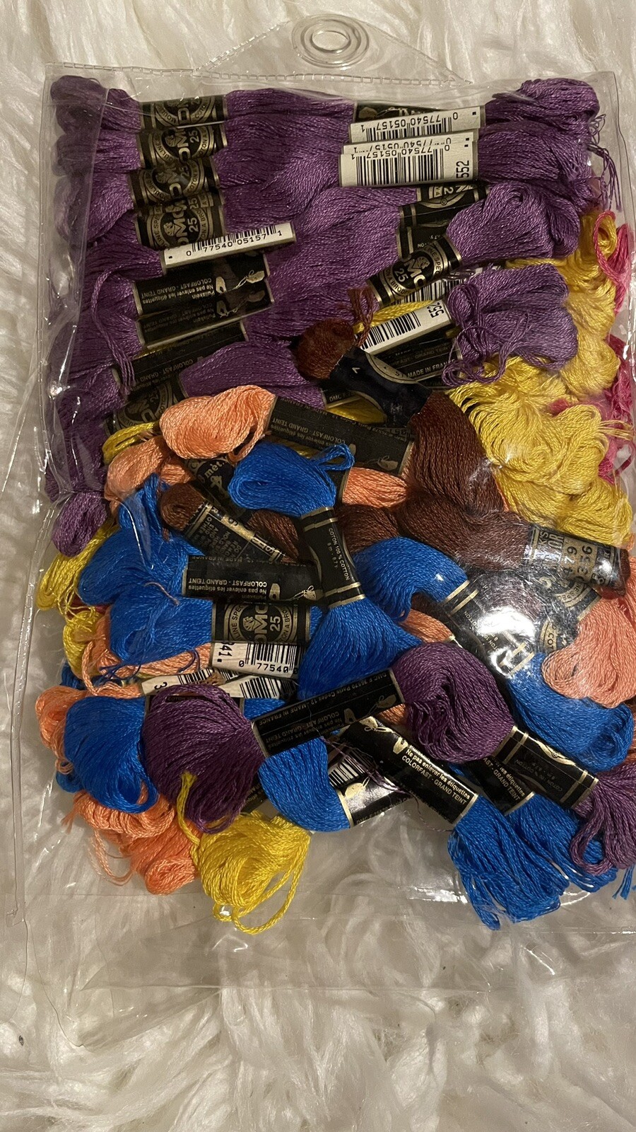 New Vintage 73 Piece Lot DMC Anchor Bulk Thread 6-Strand Embroidery ...