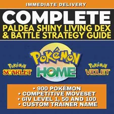 Pokémon Scarlet Violet Complete Shiny Living Dex & Strategy Guide DLC Pokedex IV