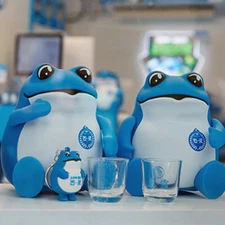 Hite Jinro Frog Toad Figure Keychain Coin Bank Shot Glass Korea Soju Brand