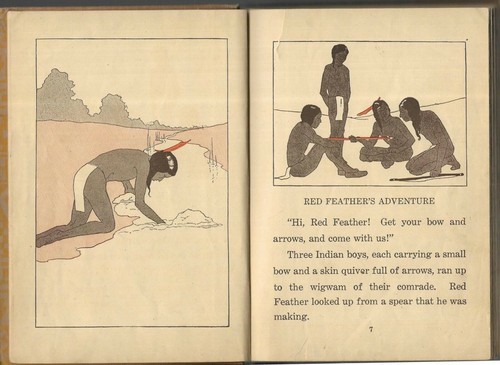 Red Feathers Adventures Gifford 1923 1st Printing Native American Long Ago 2 VTG - Picture 4 of 9